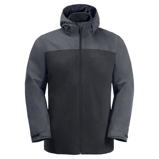 Jack Wolfskin Winterjacke Taubenberg 3in1 (wasser- und winddicht, Fleece-Innenjacke) phantomgrau Herren